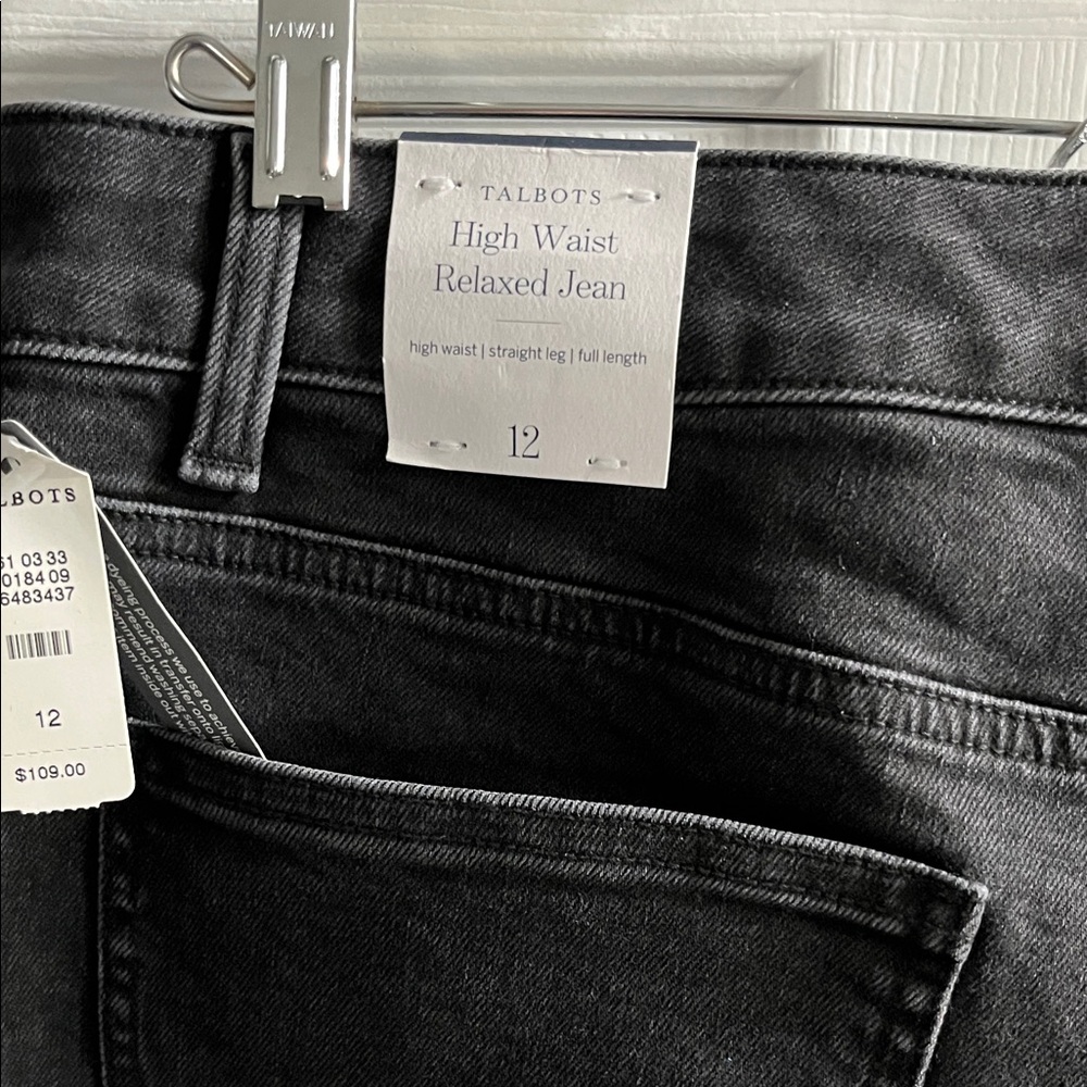 Talbots Black High Waist Relaxed Jeans